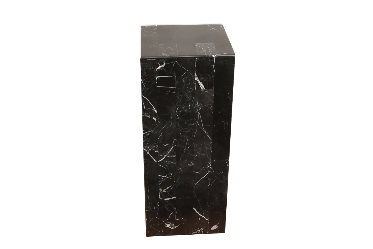 Short Black Marble Pedestal