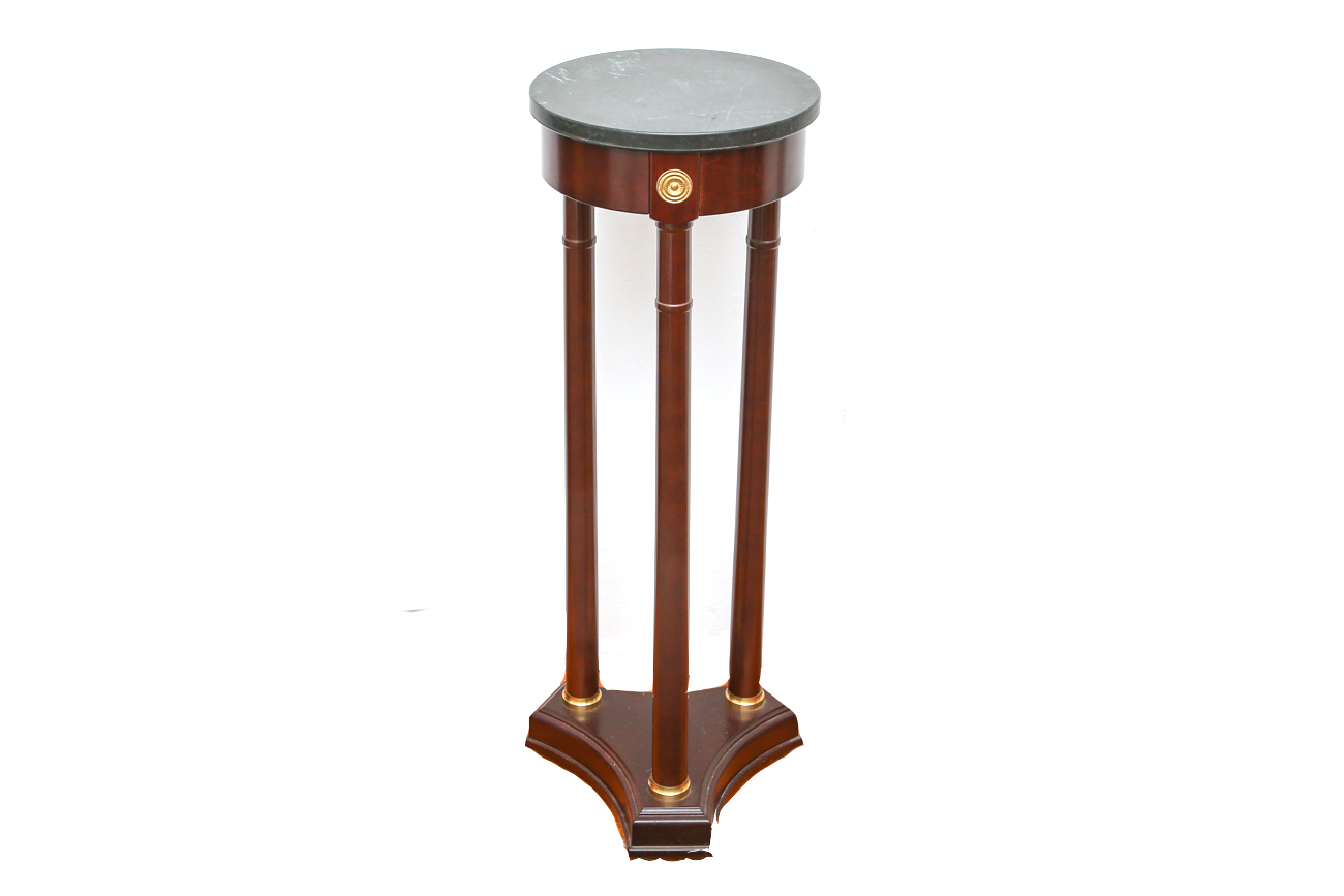 Federal Style Marble Top Display Pedestal