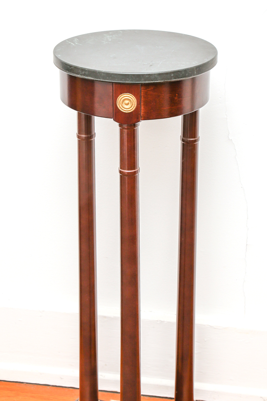 Federal Style Marble Top Display Pedestal