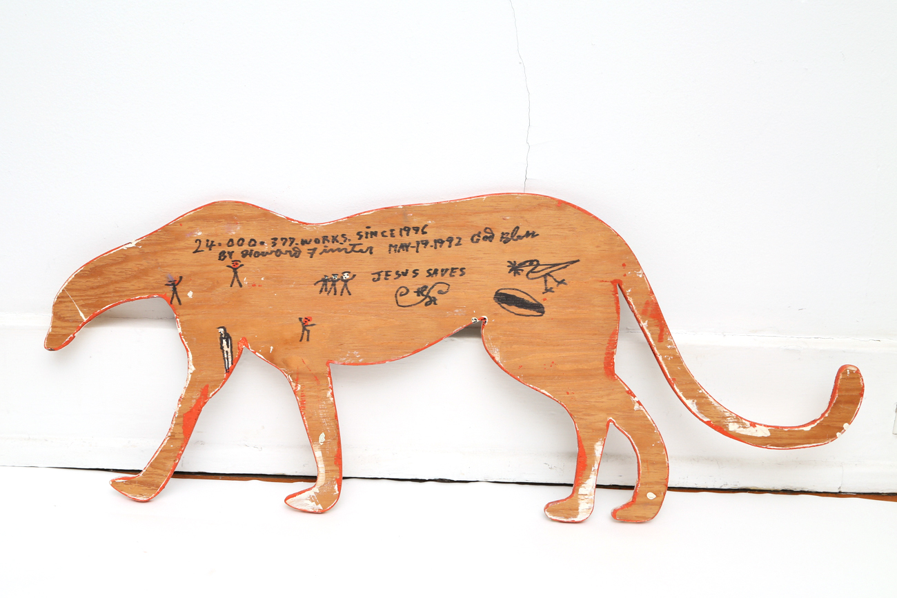 Reverend Howard Finster "Resting Souls" Animal Shaped Painting