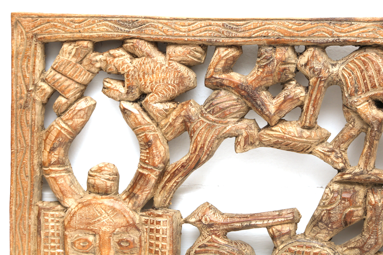 Hand Carved Wooden Wall Art