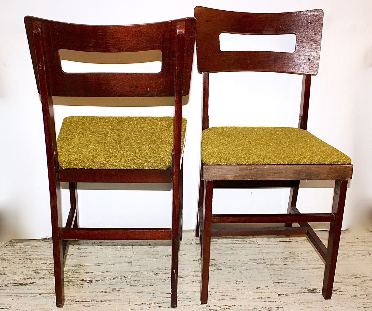 Set of Four Mid-Century Norquist "Coronet" Wood Folding Chairs