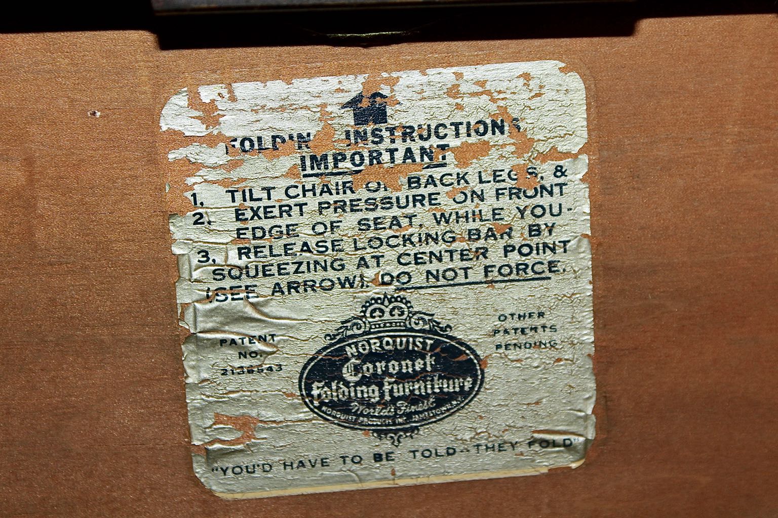 Set of Four Mid-Century Norquist "Coronet" Wood Folding Chairs