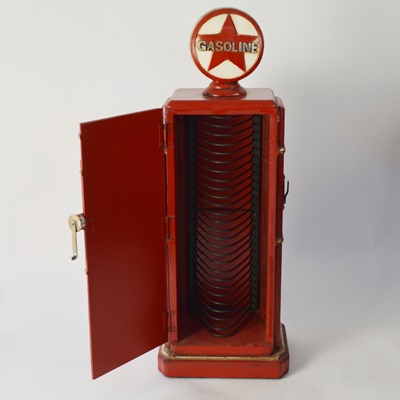 Vintage Style Gasoline Pump Theme CD Holder