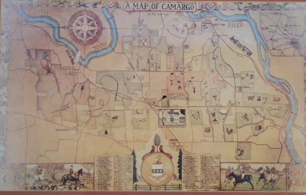 Offset Lithograph After Map of Original Camargo Painting