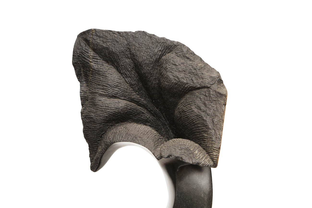 Peter Swisa Large Floral Shona Stone Sculpture