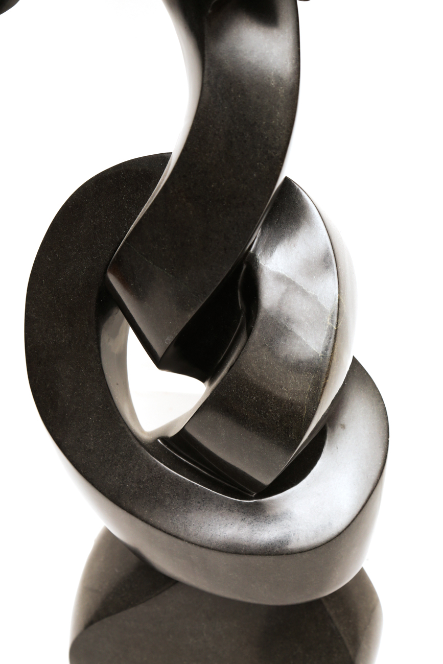 Peter Swisa Large Floral Shona Stone Sculpture