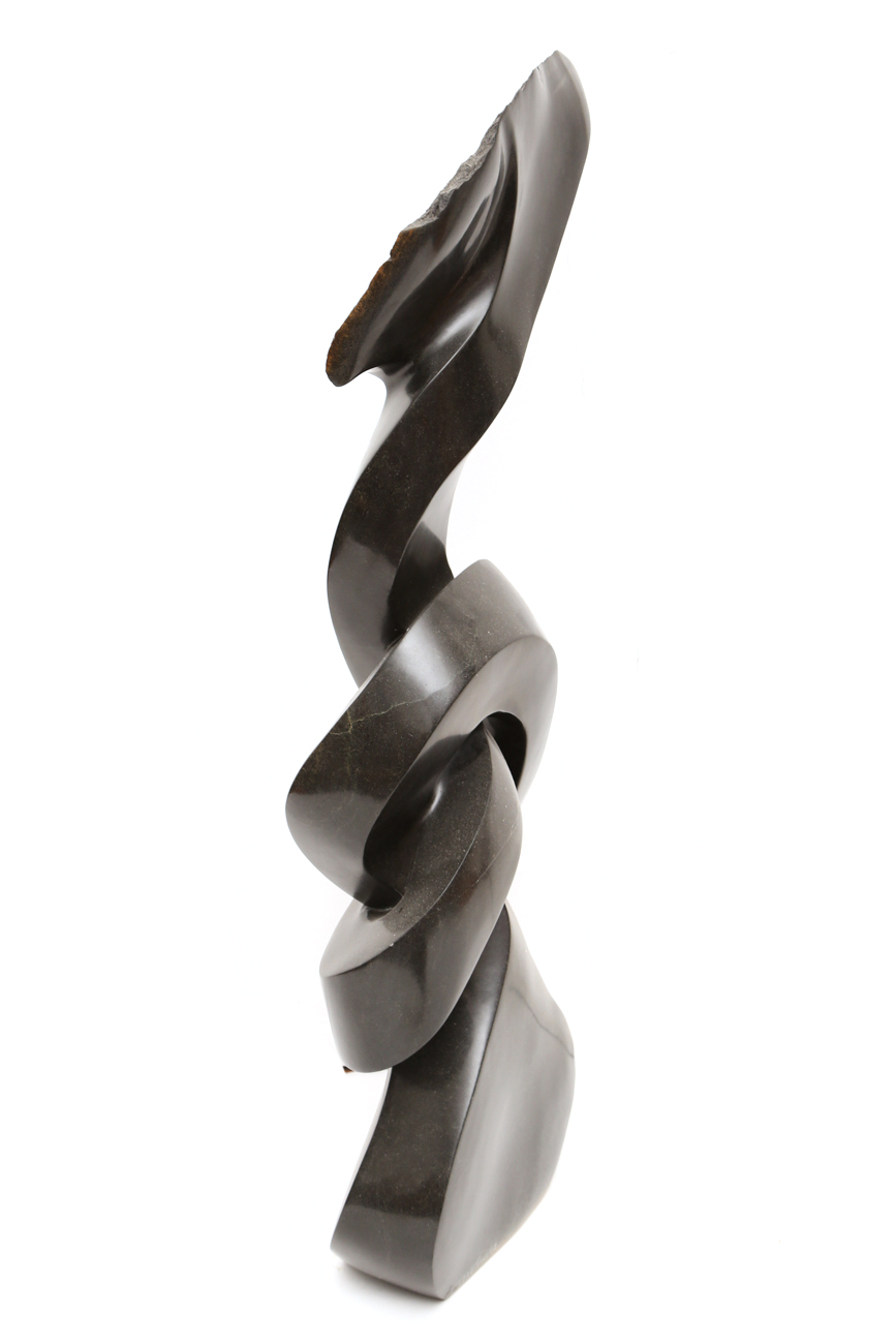 Peter Swisa Large Floral Shona Stone Sculpture