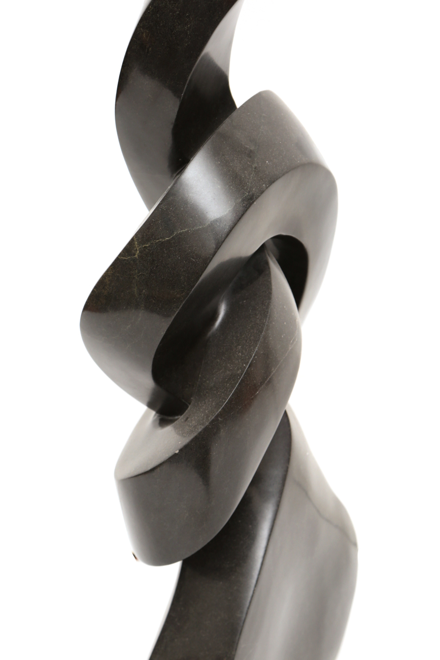 Peter Swisa Large Floral Shona Stone Sculpture
