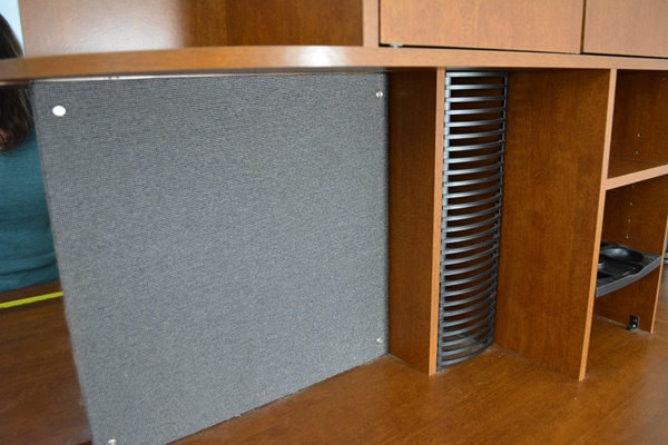 Sauder Computer Desk With Left Peninsula and Desk Chair