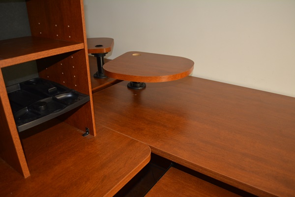 Sauder Computer Desk With Left Peninsula and Desk Chair