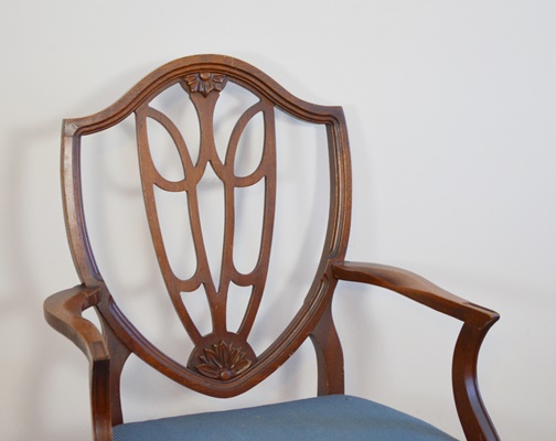 Antique Hepplewhite Style Shield Back Armchair