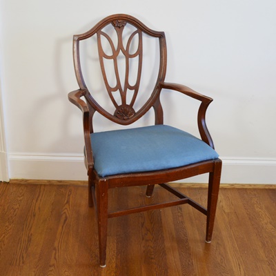 Antique Hepplewhite Style Shield Back Armchair
