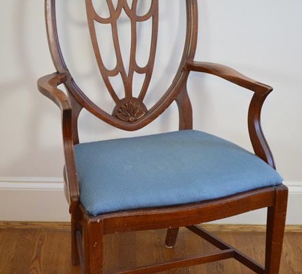Antique Hepplewhite Style Shield Back Armchair