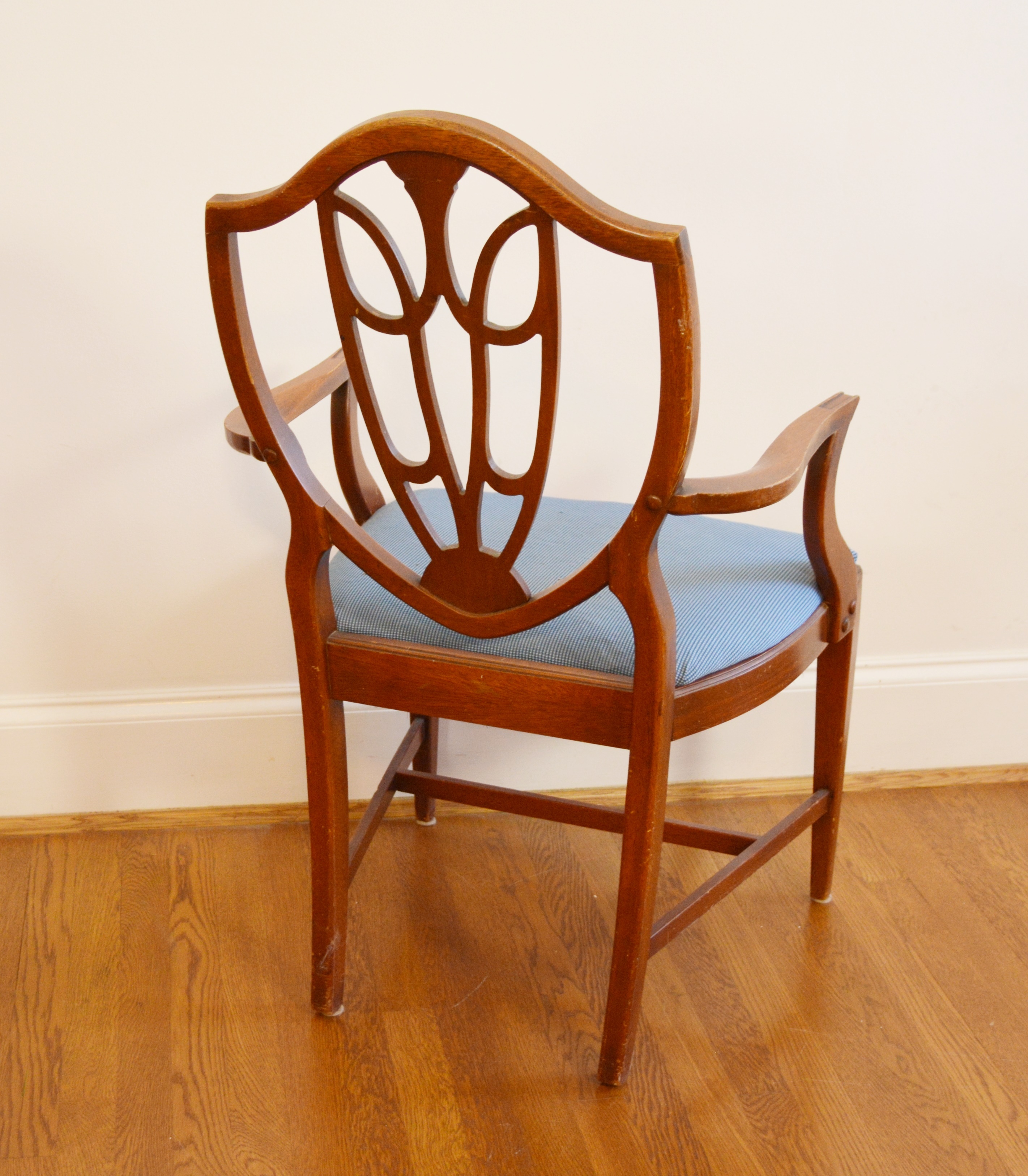Antique Hepplewhite Style Shield Back Armchair