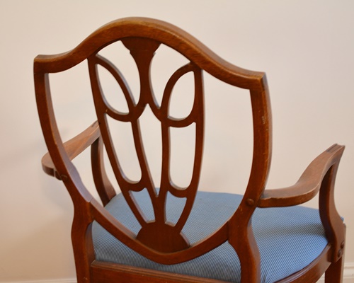 Antique Hepplewhite Style Shield Back Armchair