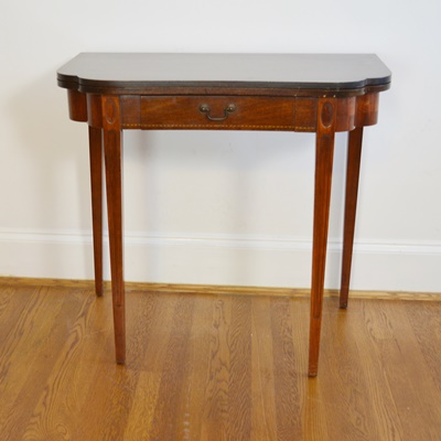 Vintage Hepplewhite Style Mahogany Game Table