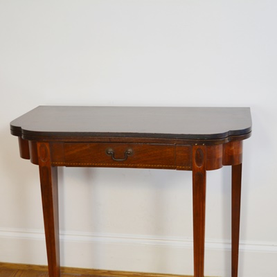 Vintage Hepplewhite Style Mahogany Game Table