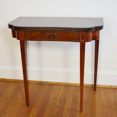 Vintage Hepplewhite Style Mahogany Game Table