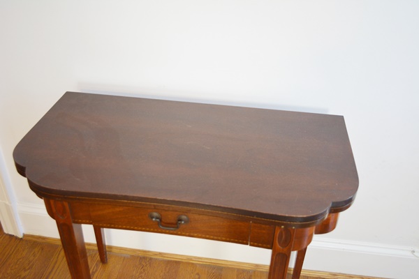 Vintage Hepplewhite Style Mahogany Game Table