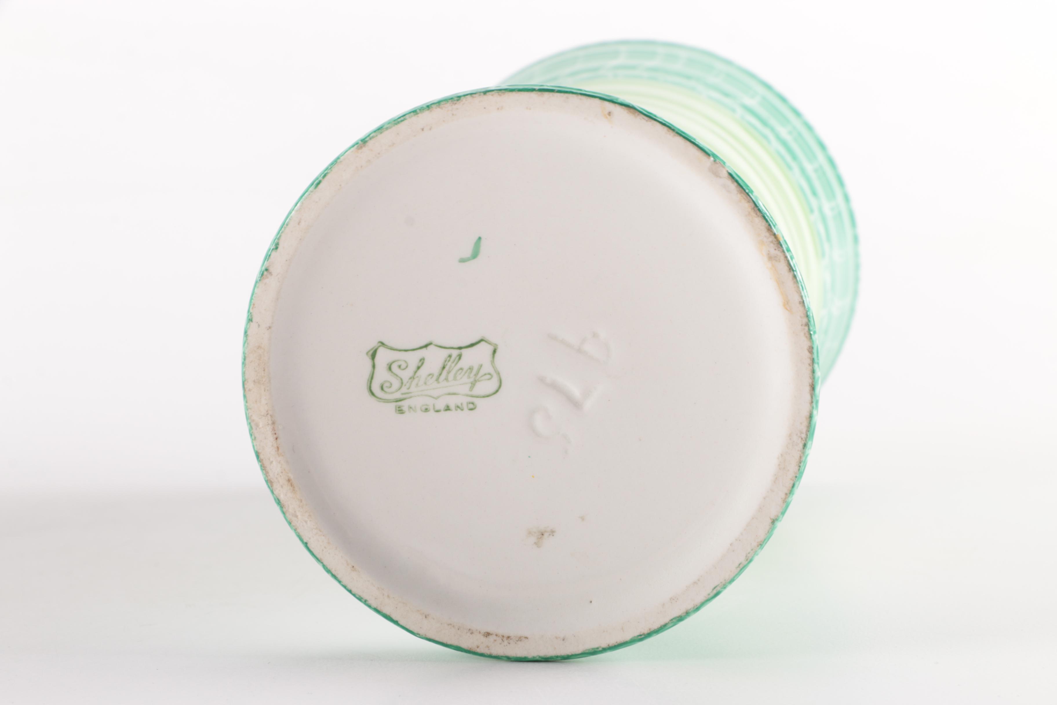 Shelley Ceramic Vase and Platter with Homeland English Pewter Base