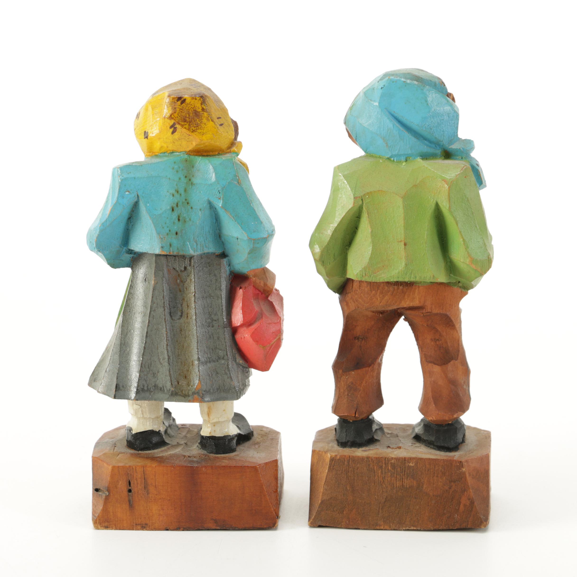 Selection of Hand Carved Wooden Figurines