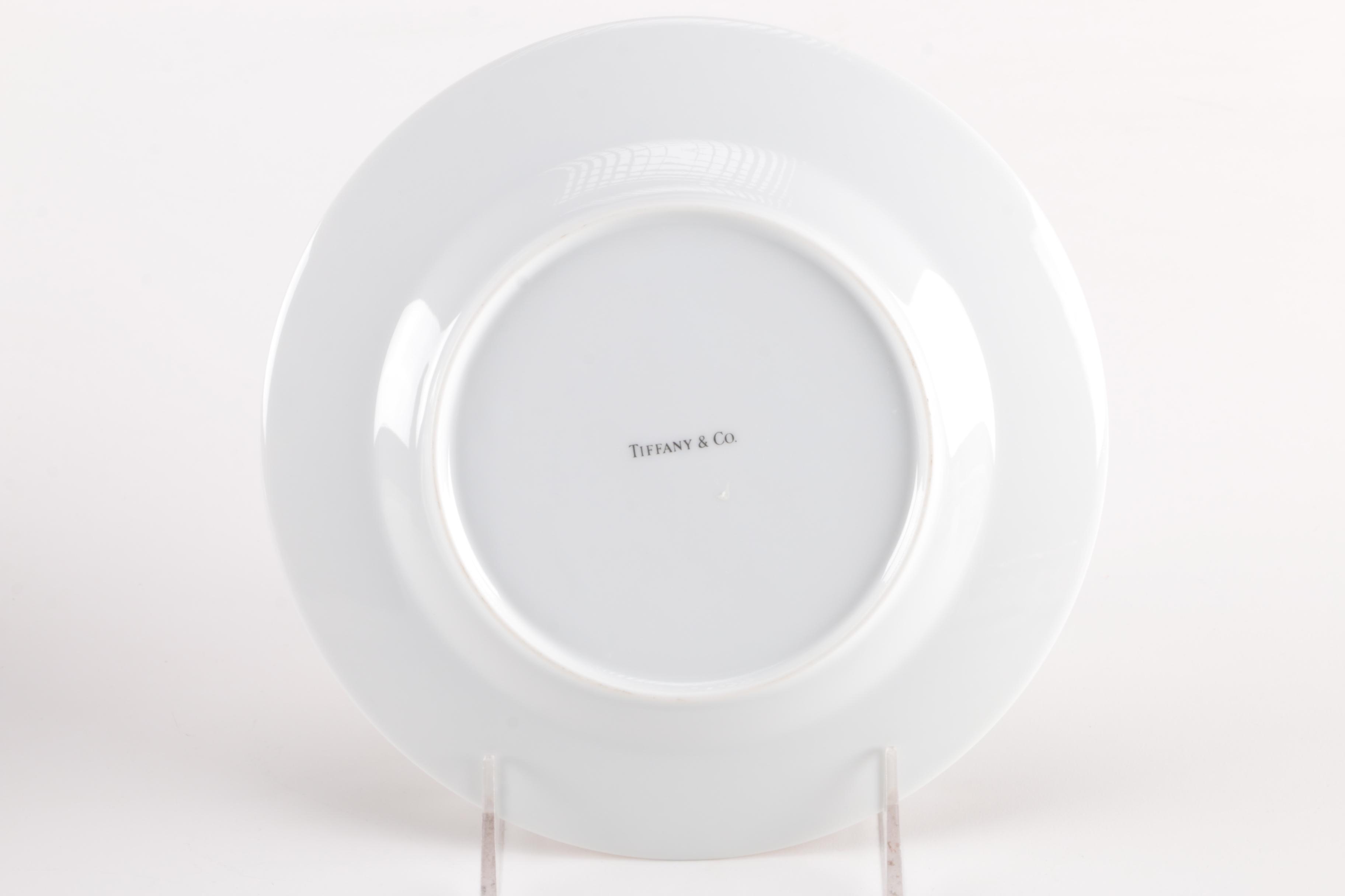 Tiffany & Co. Playing Card Coffee Mug, Saucer, and Plate Set