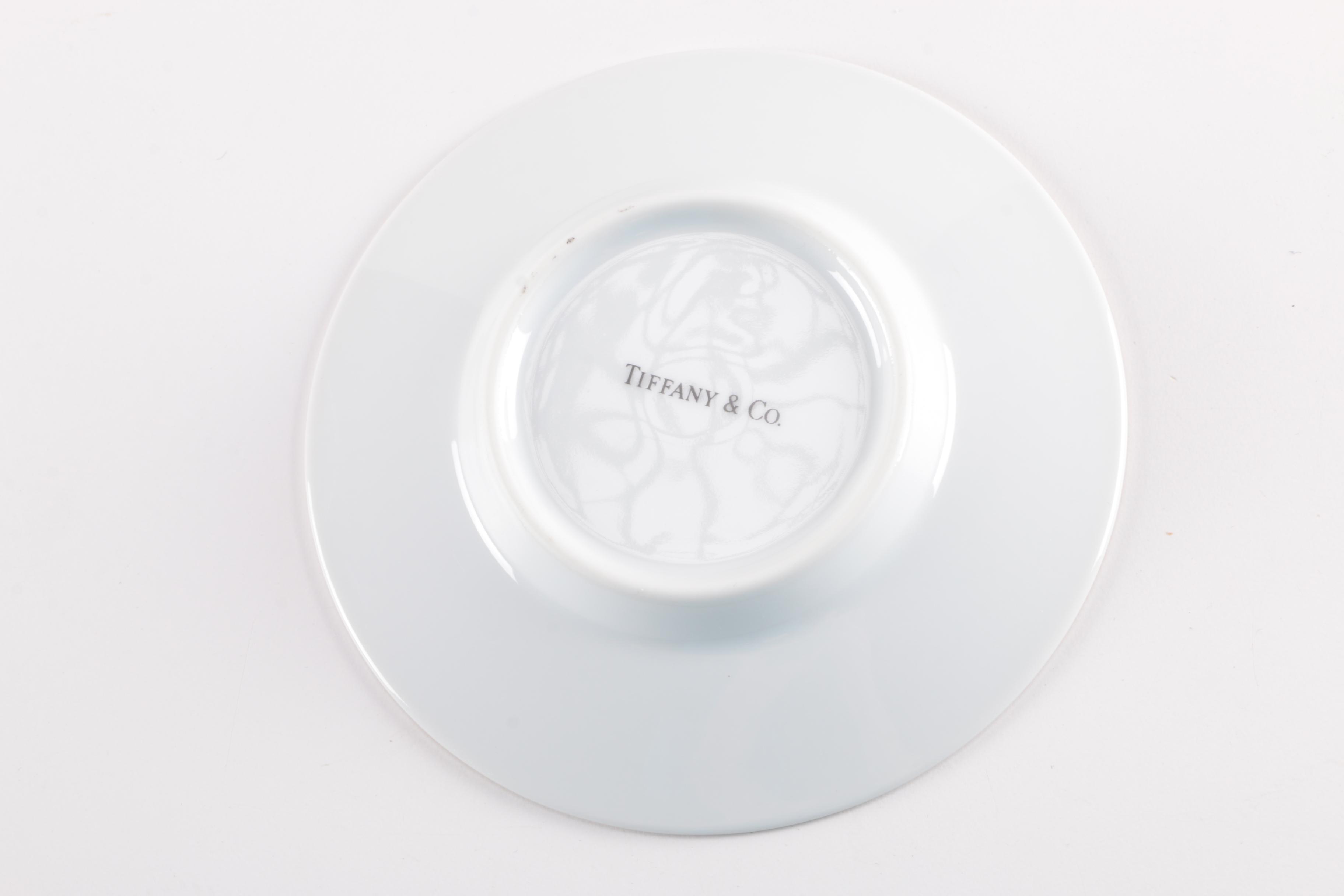 Tiffany & Co. Playing Card Coffee Mug, Saucer, and Plate Set