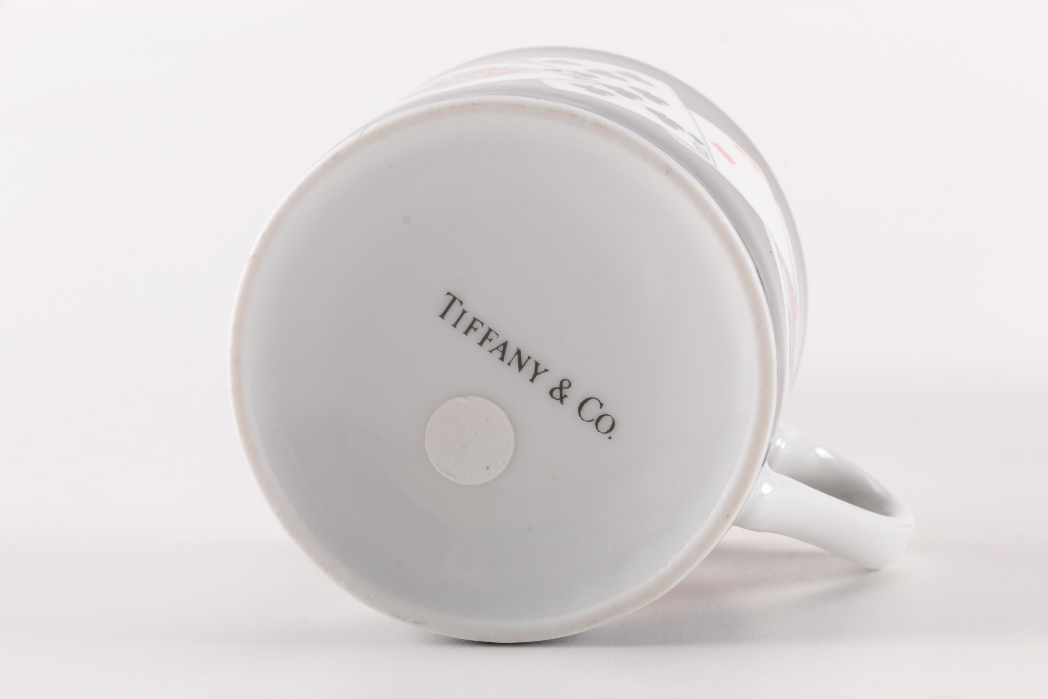 Tiffany & Co. Playing Card Coffee Mug, Saucer, and Plate Set