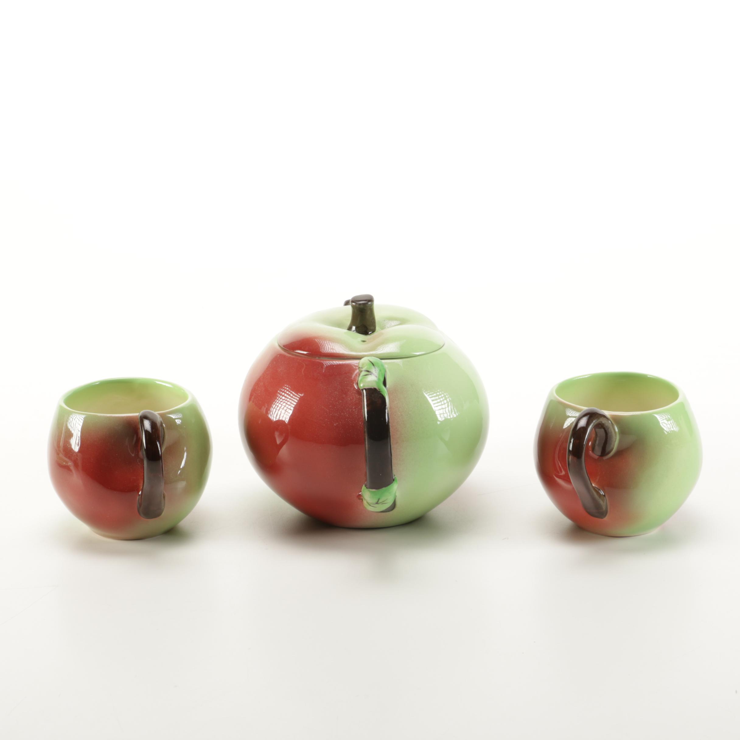 Fruit Motif Glasses and Plates Including Bareuther