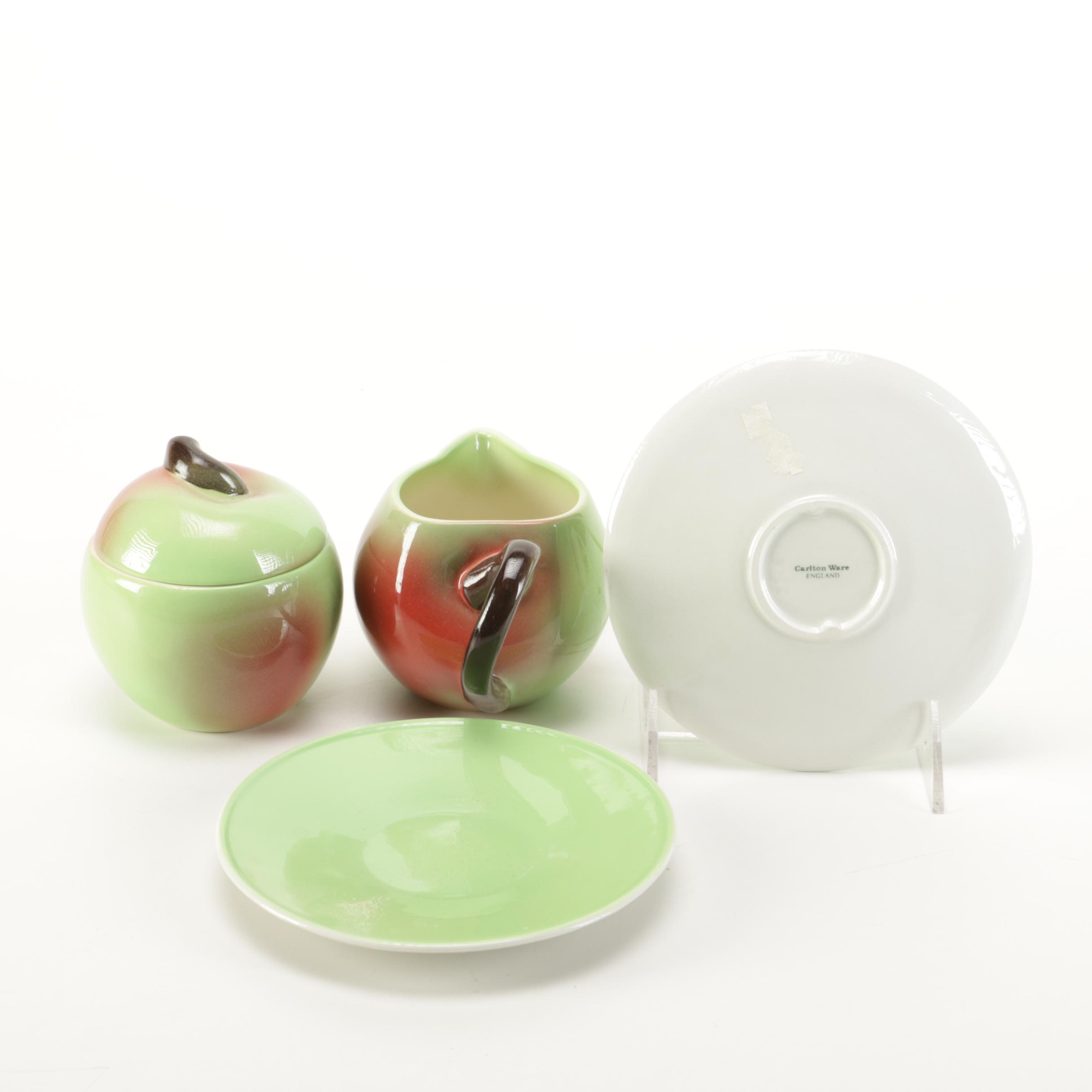 Fruit Motif Glasses and Plates Including Bareuther