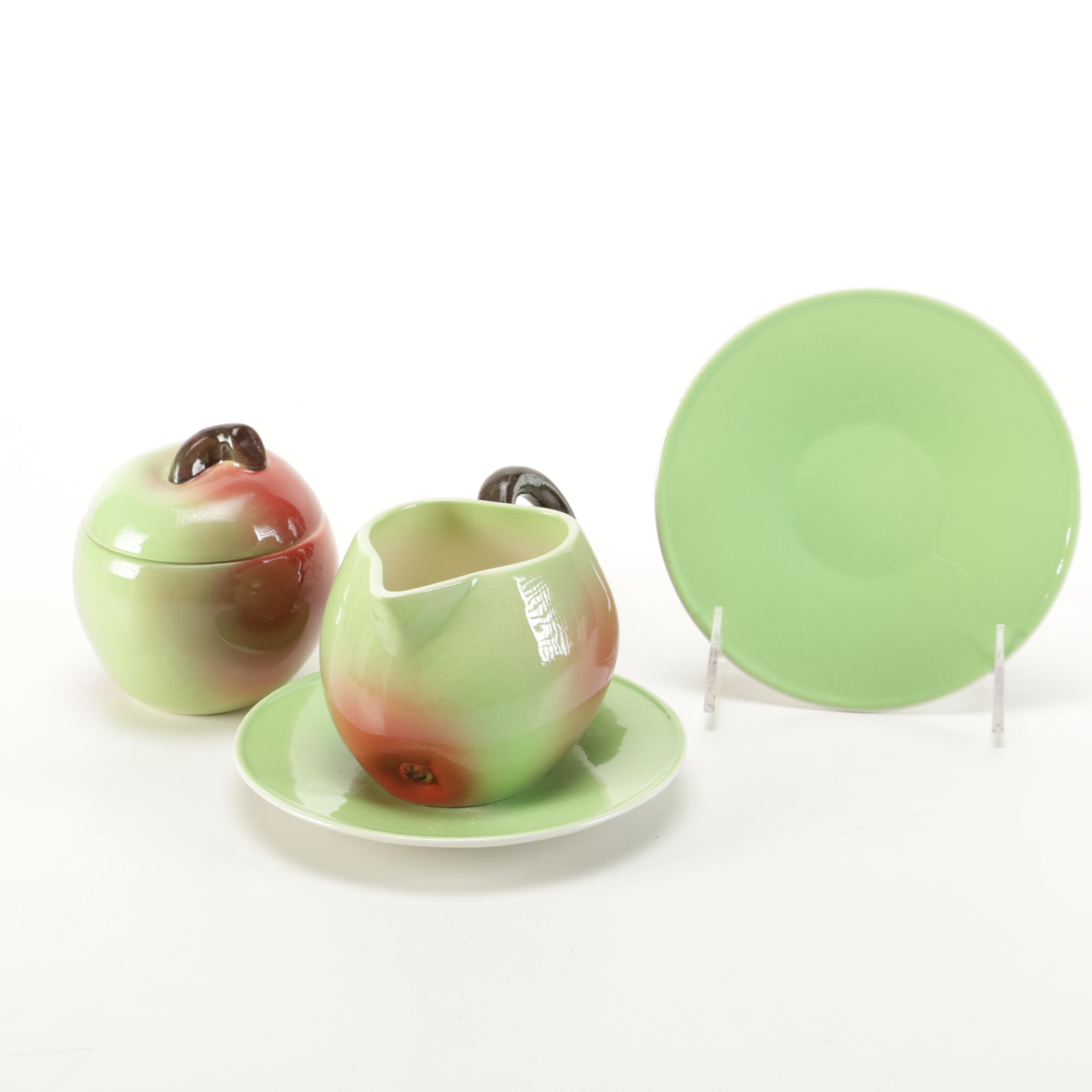 Fruit Motif Glasses and Plates Including Bareuther