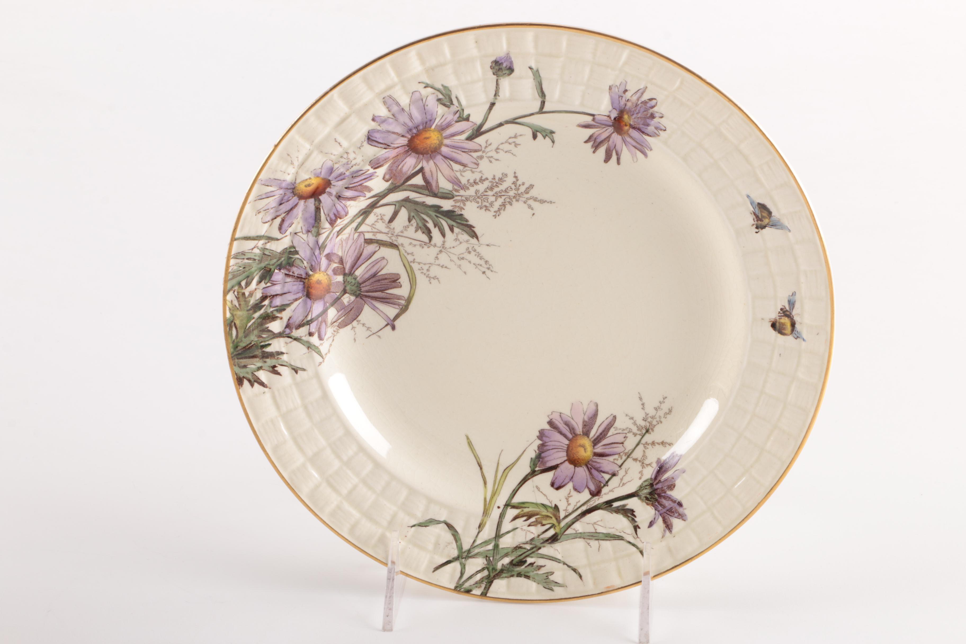 George Jones & Son Daisy With Bee Plates