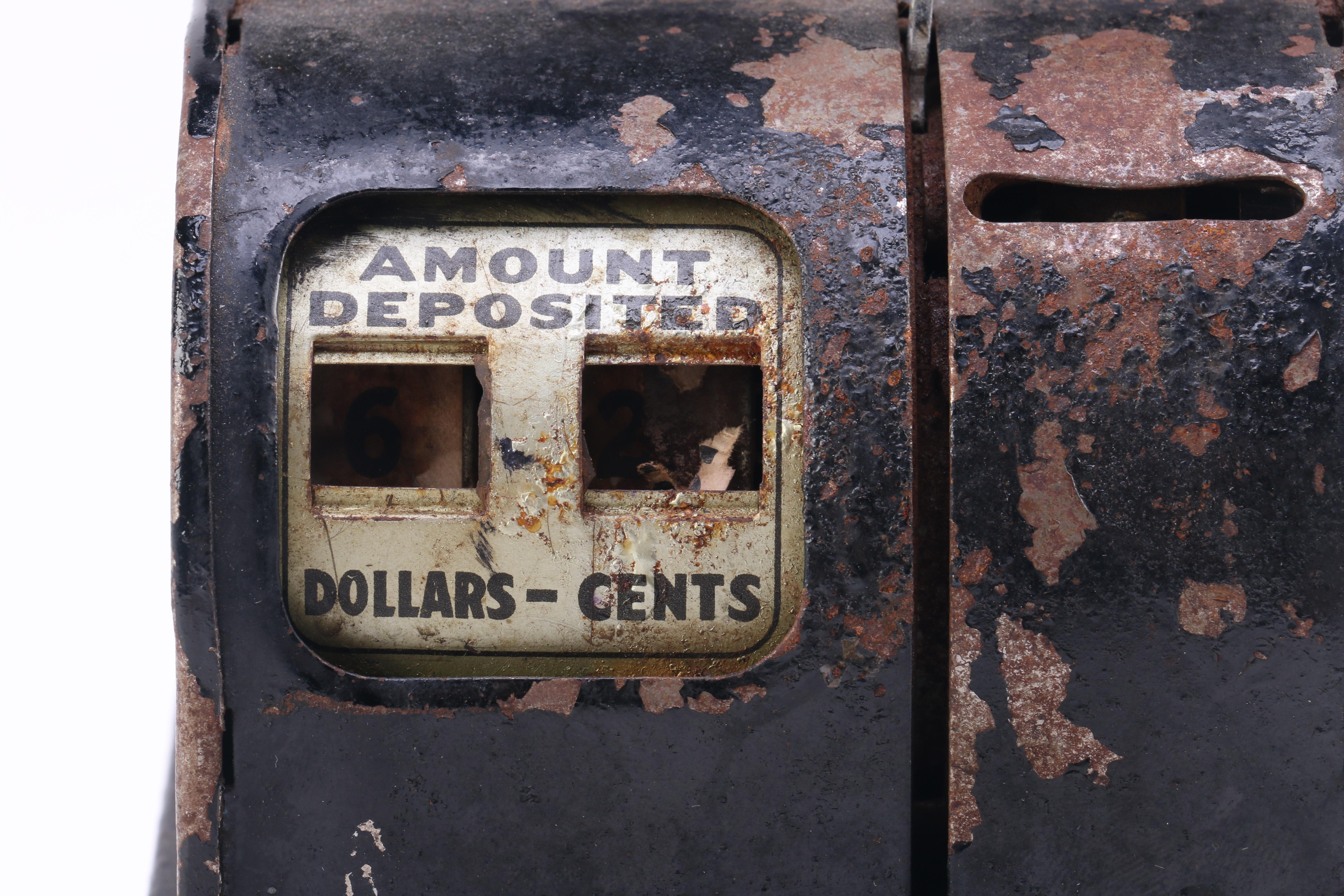 Vintage Uncle Sam's Register Steel Coin Bank