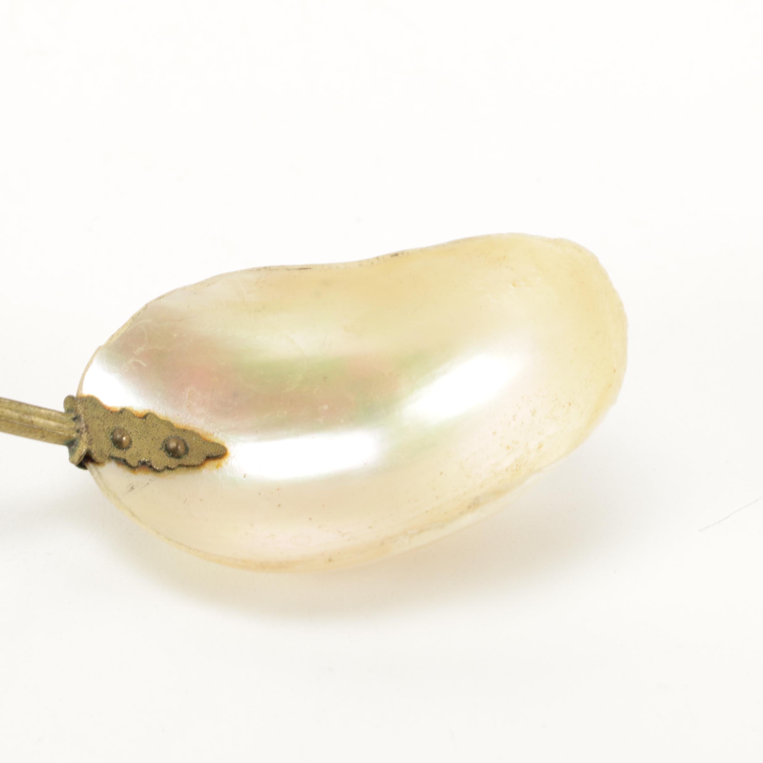 Mother of Pearl and Metal Spoon