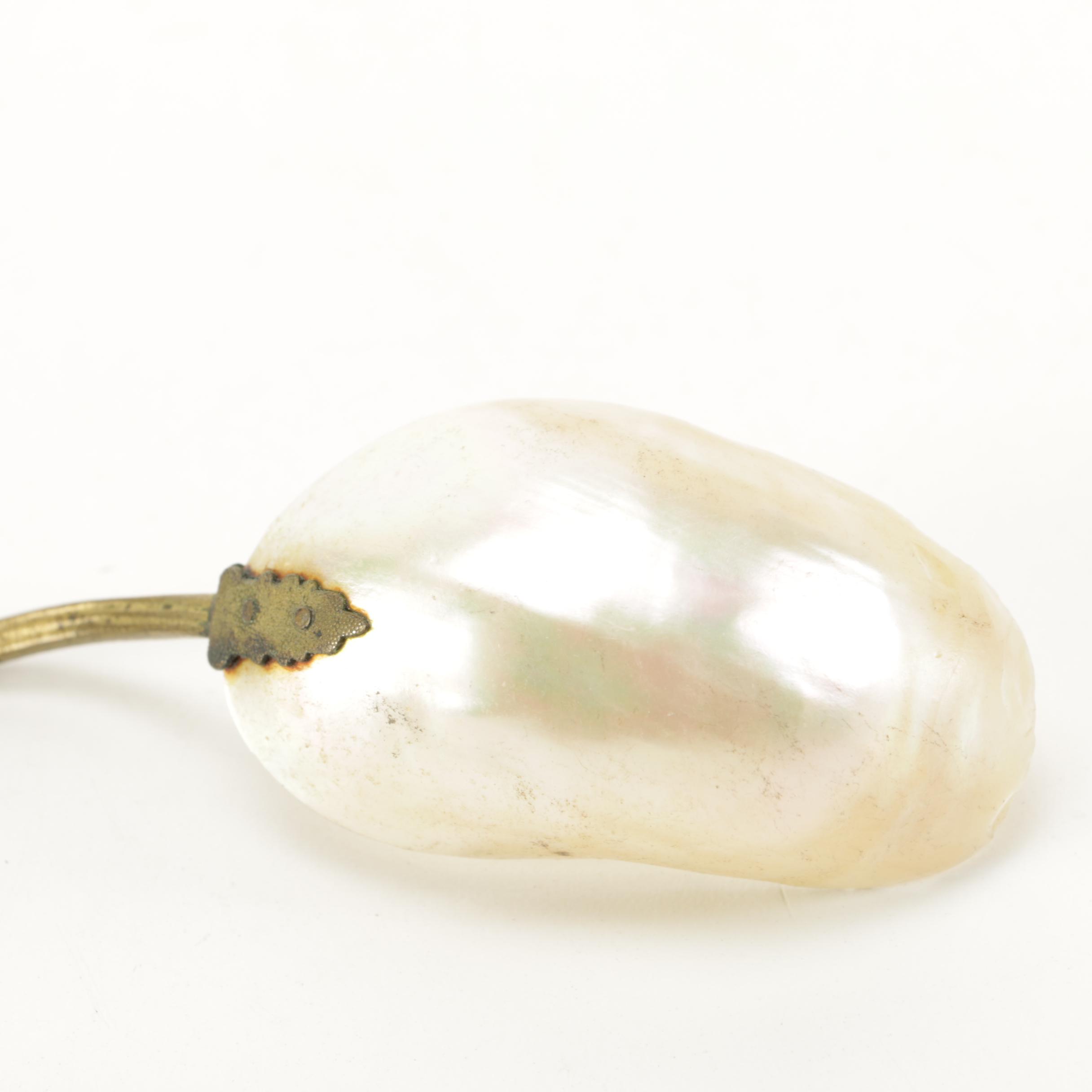 Mother of Pearl and Metal Spoon