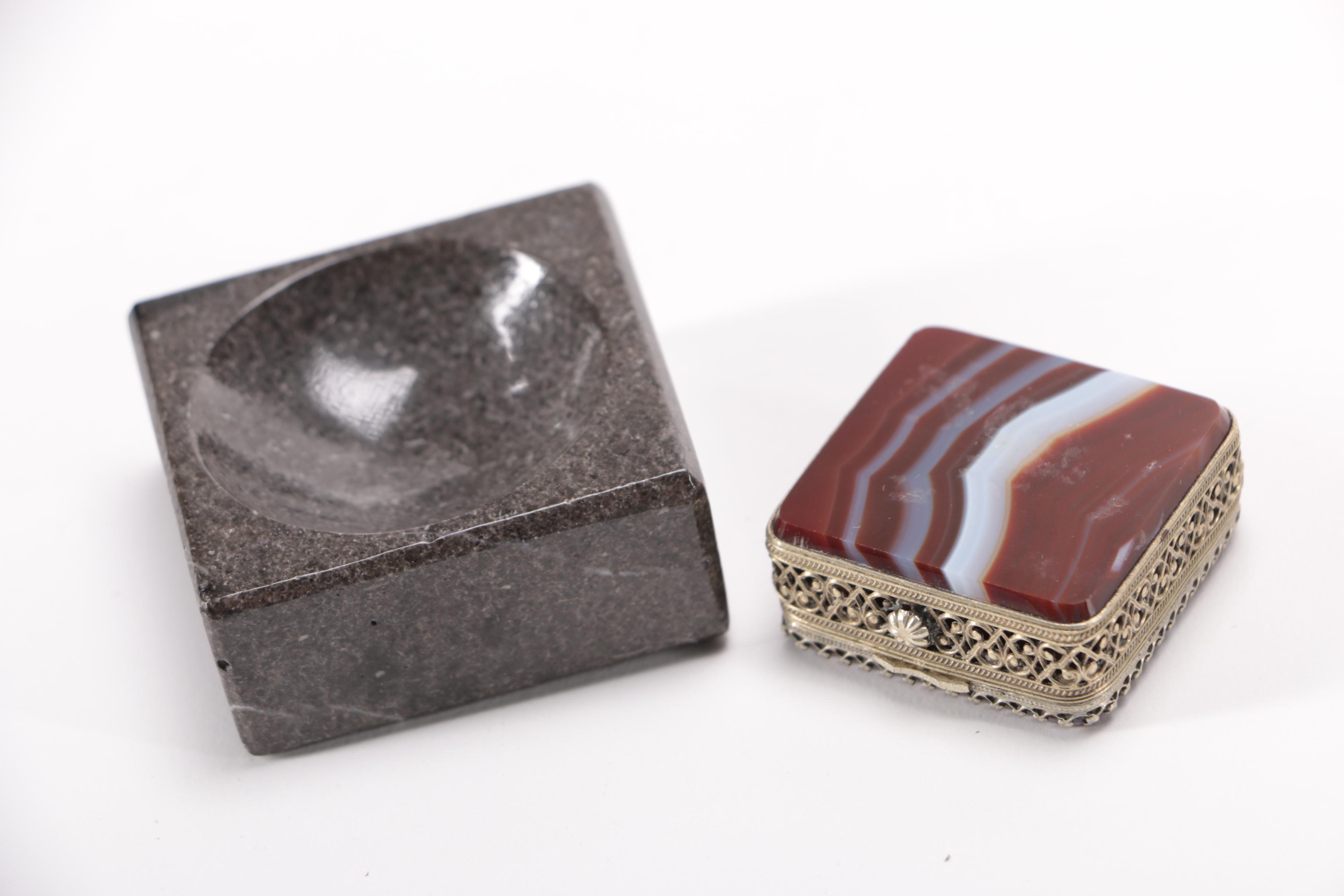 Assortment of Stone Decor Pieces