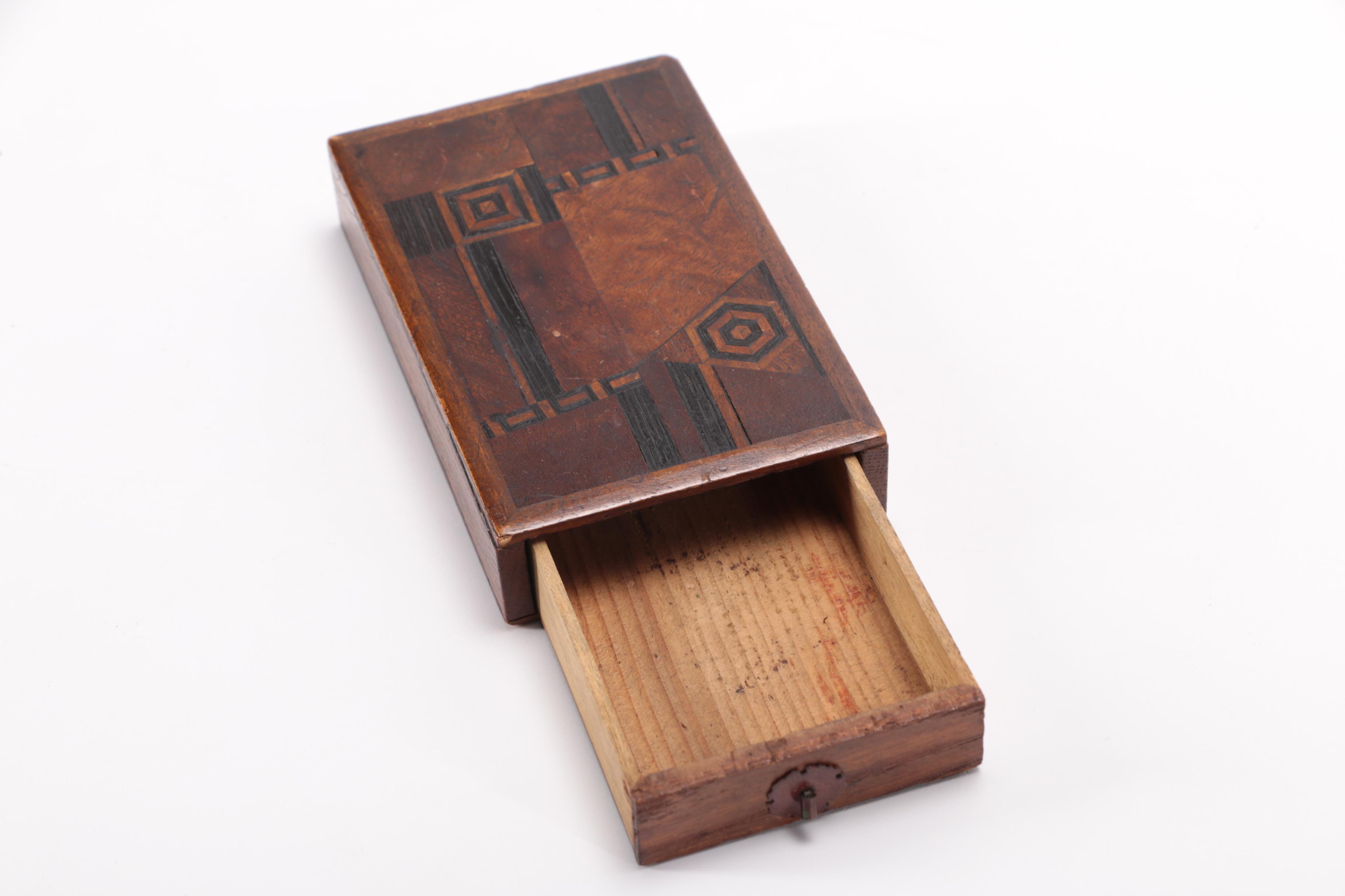 Antique Chinese Stoneware Bowls and Japanese Wooden Box and Other Asian Decor