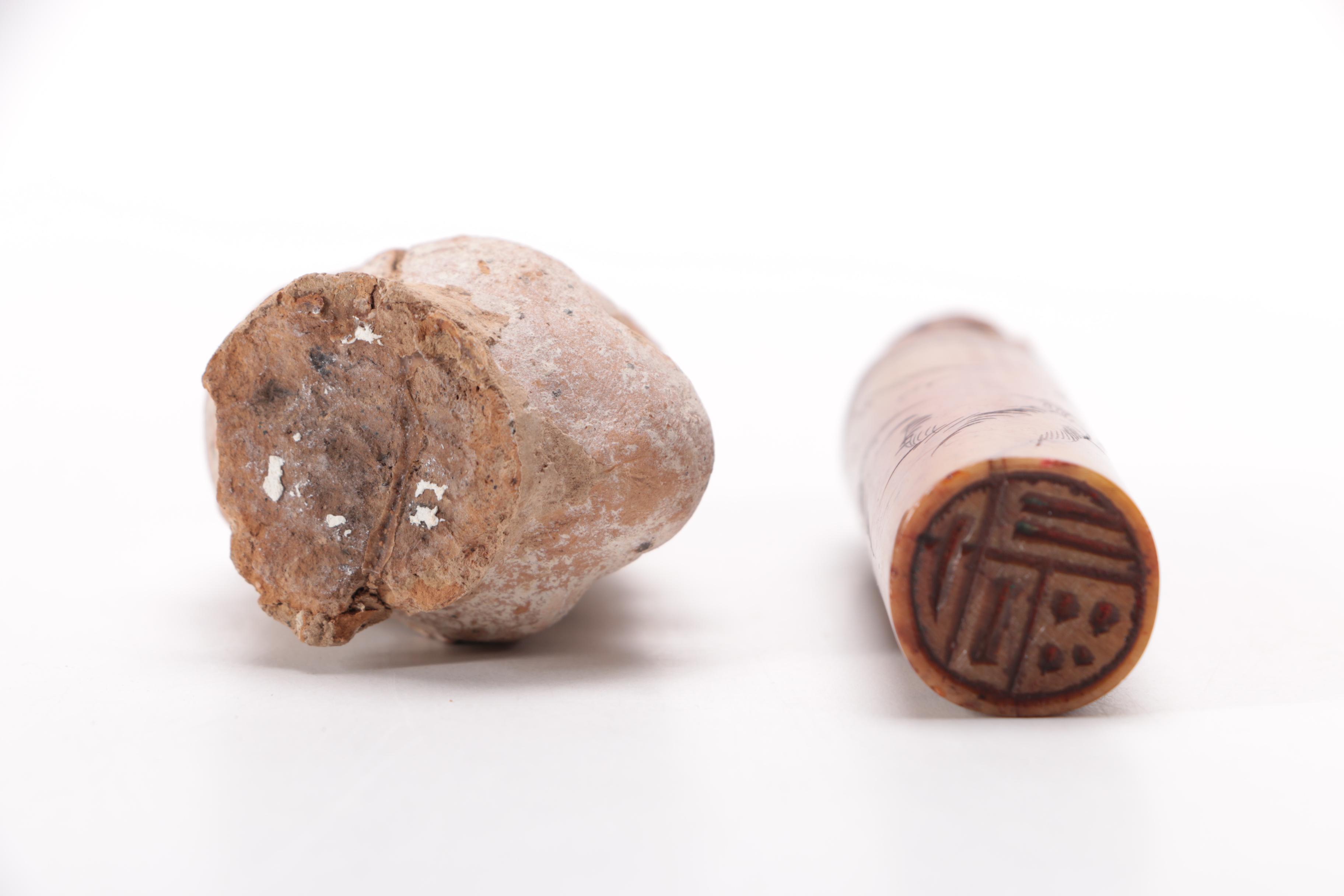 Antique Chinese Stoneware Bowls and Japanese Wooden Box and Other Asian Decor