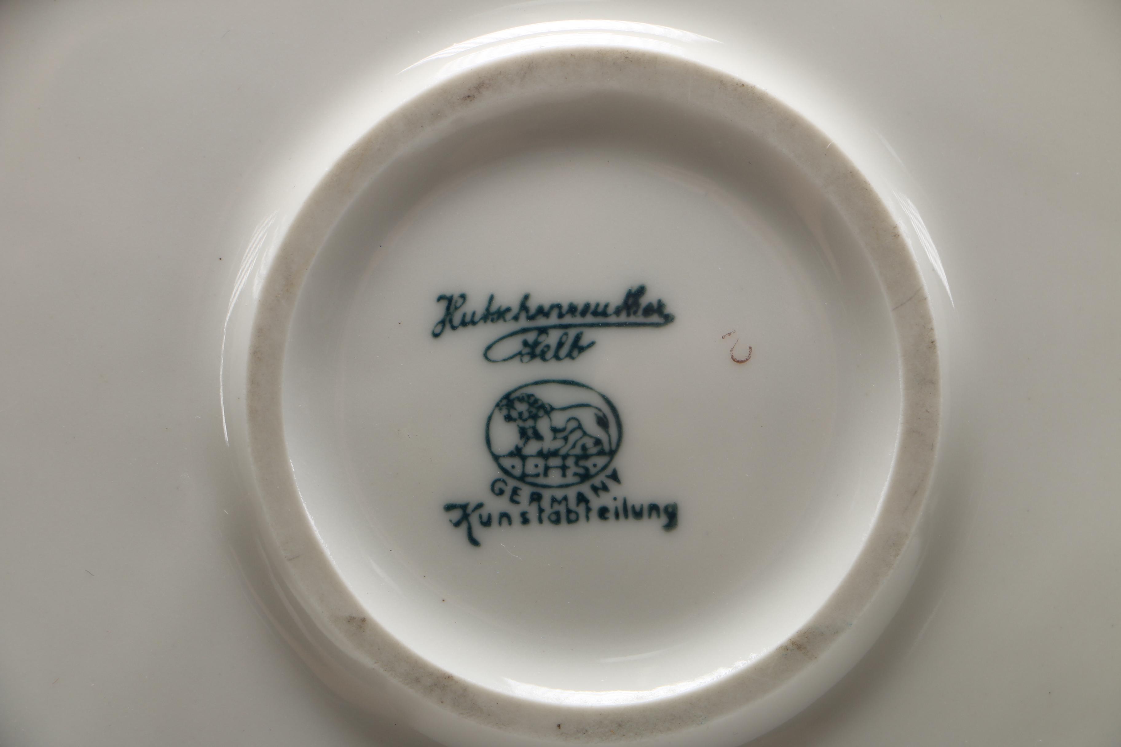 1920s Hutschenreuther Selb Porcelain Flower Frog Bowl