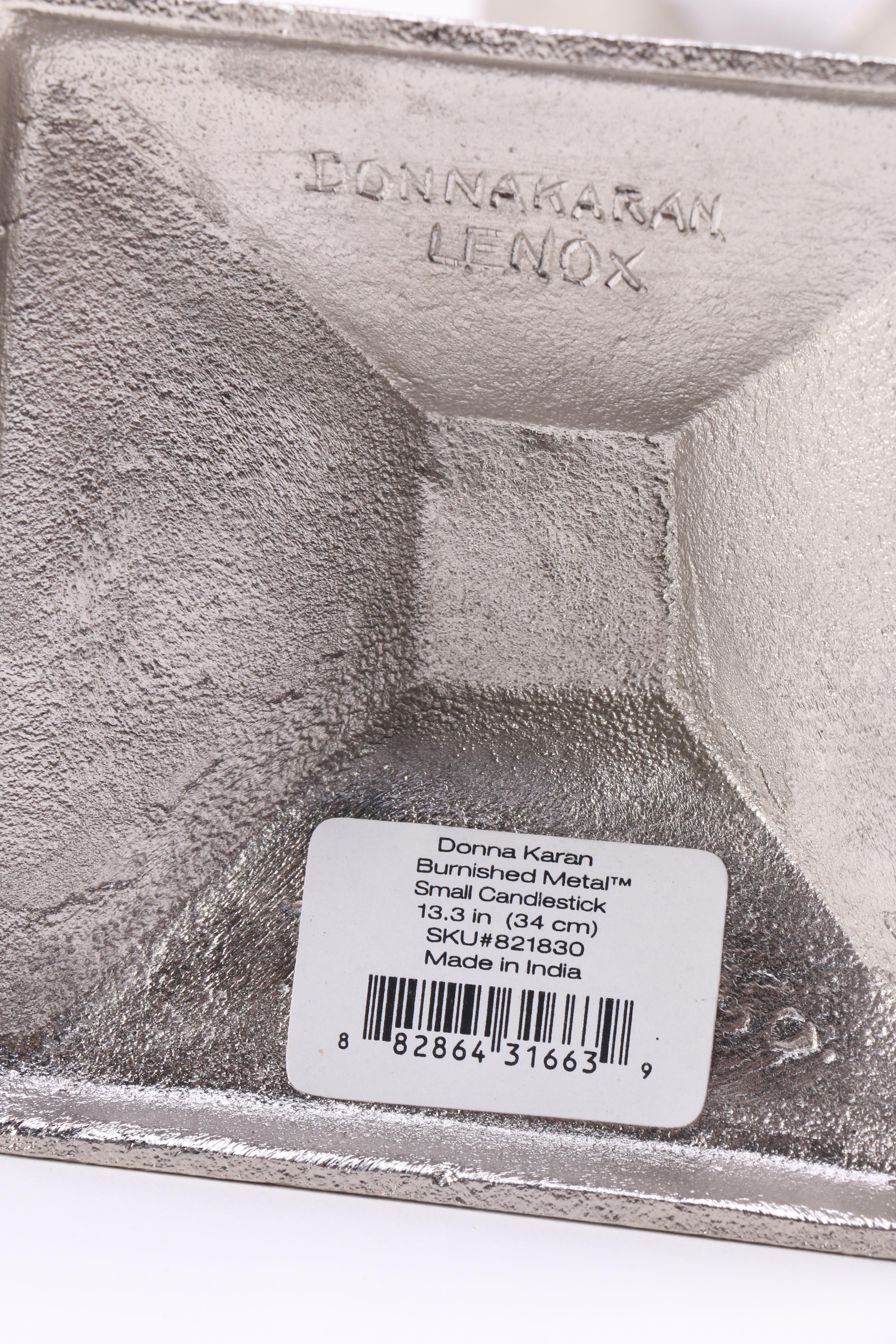 Donna Karan for Lenox "Burnished Metal" Candlestick and Nambé Candle Holder