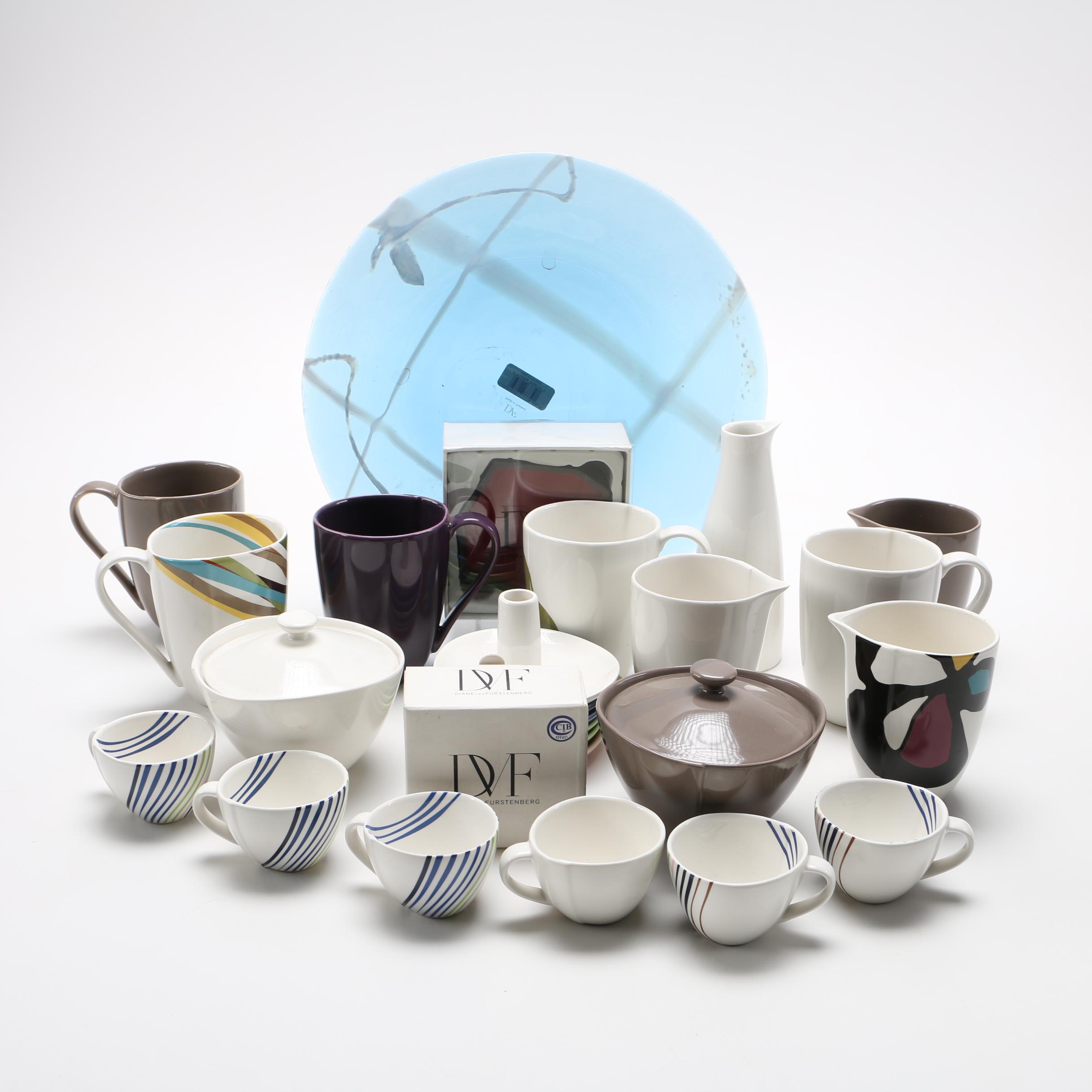 Diane Von Furstenberg Ceramic Containers and Teacups