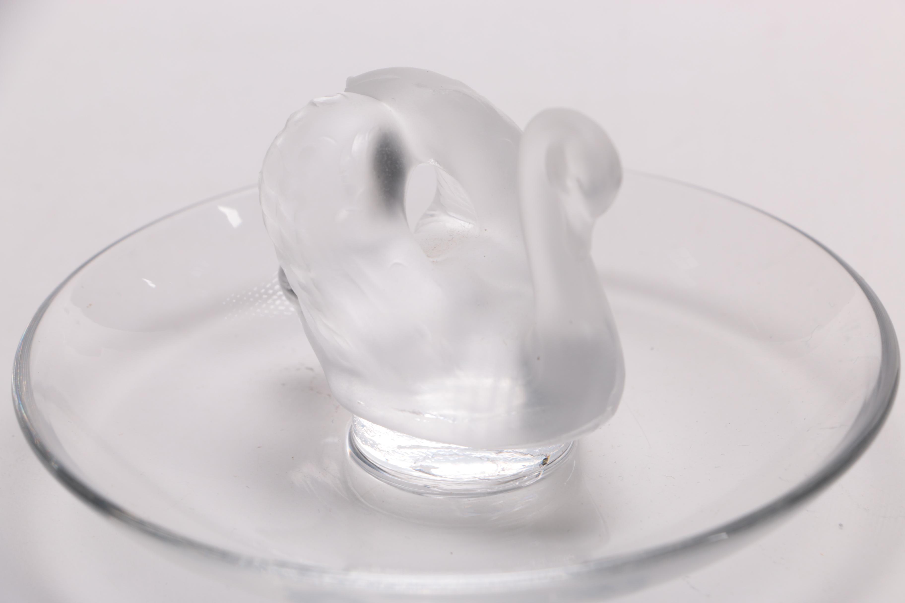 Lalique Dish and Glass Vase