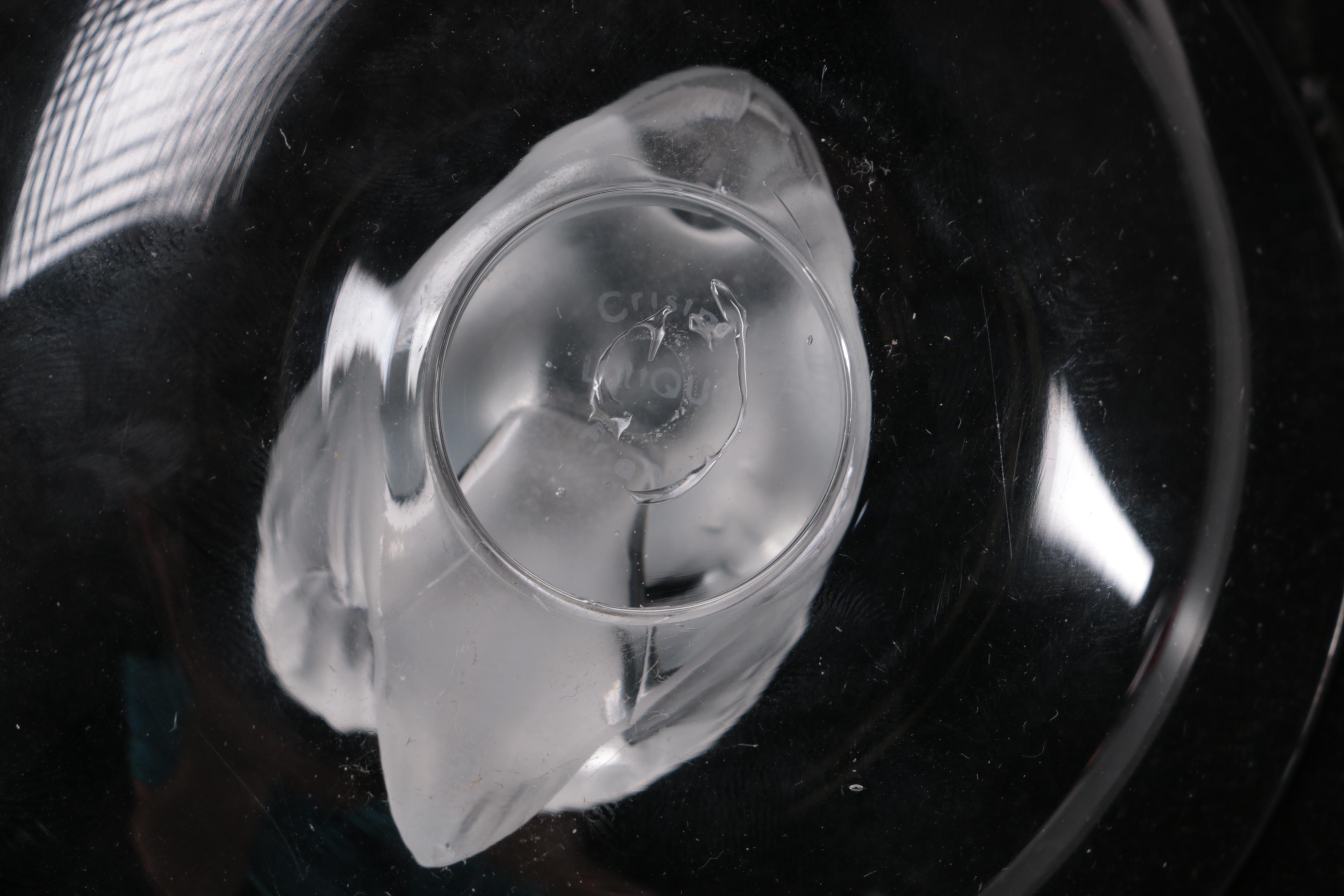 Lalique Dish and Glass Vase