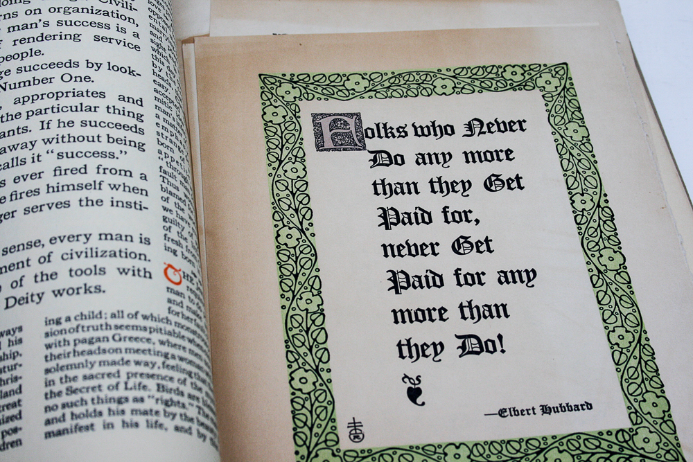 1927 First Edition "The Note Book of Elbert Hubbard"