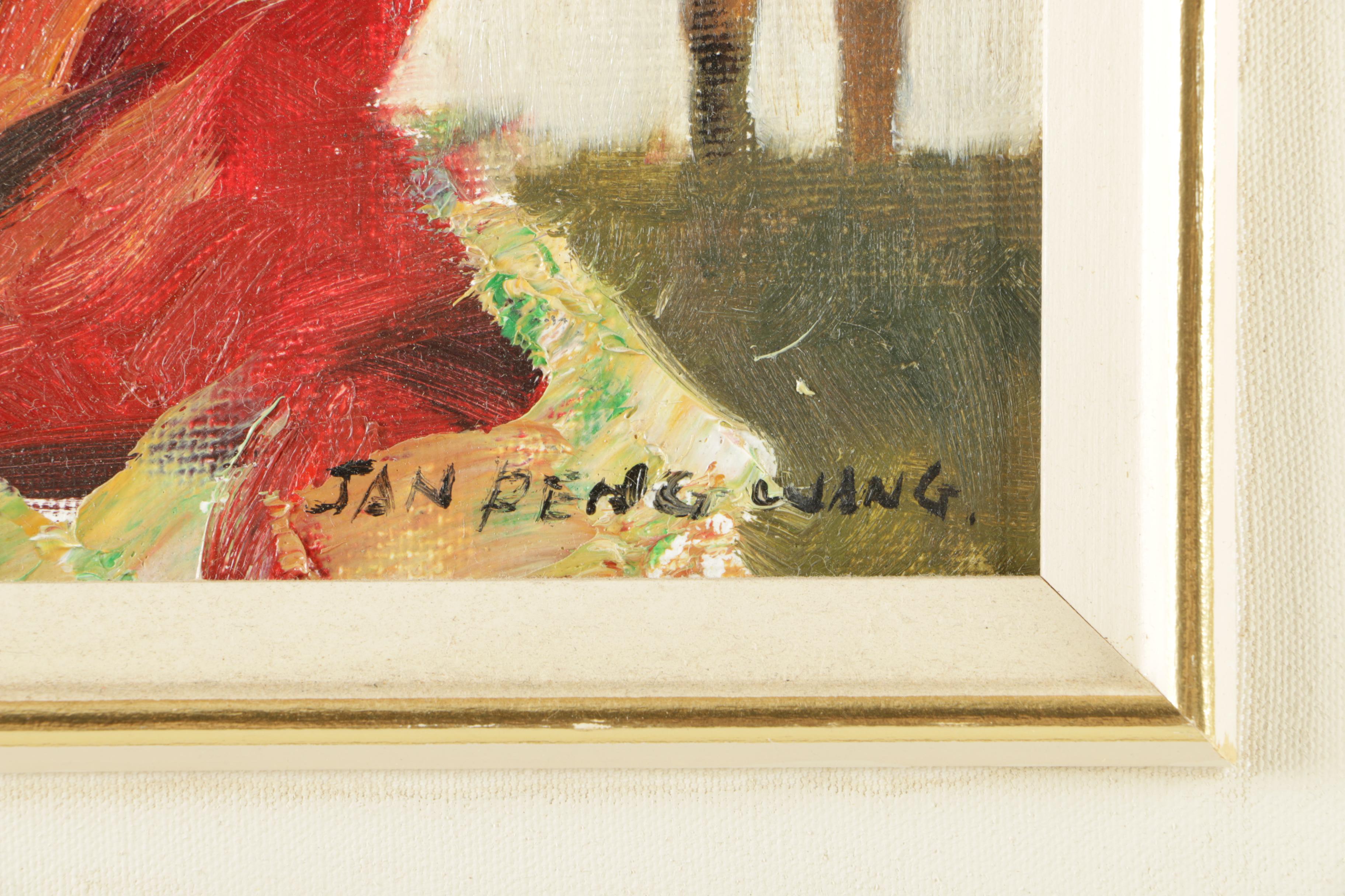 Jan Peng Wang Oil on Canvas Portrait