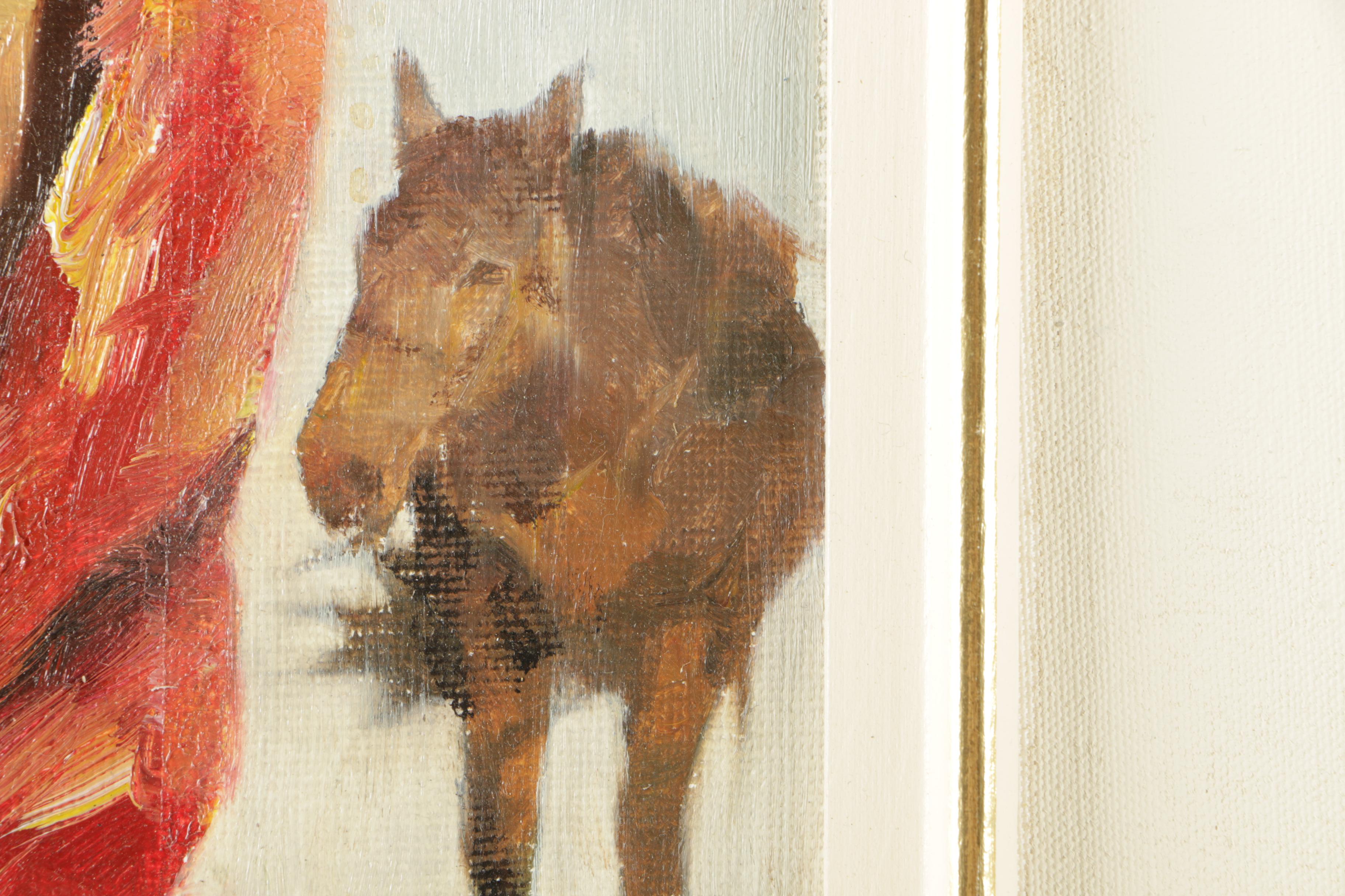 Jan Peng Wang Oil on Canvas Portrait