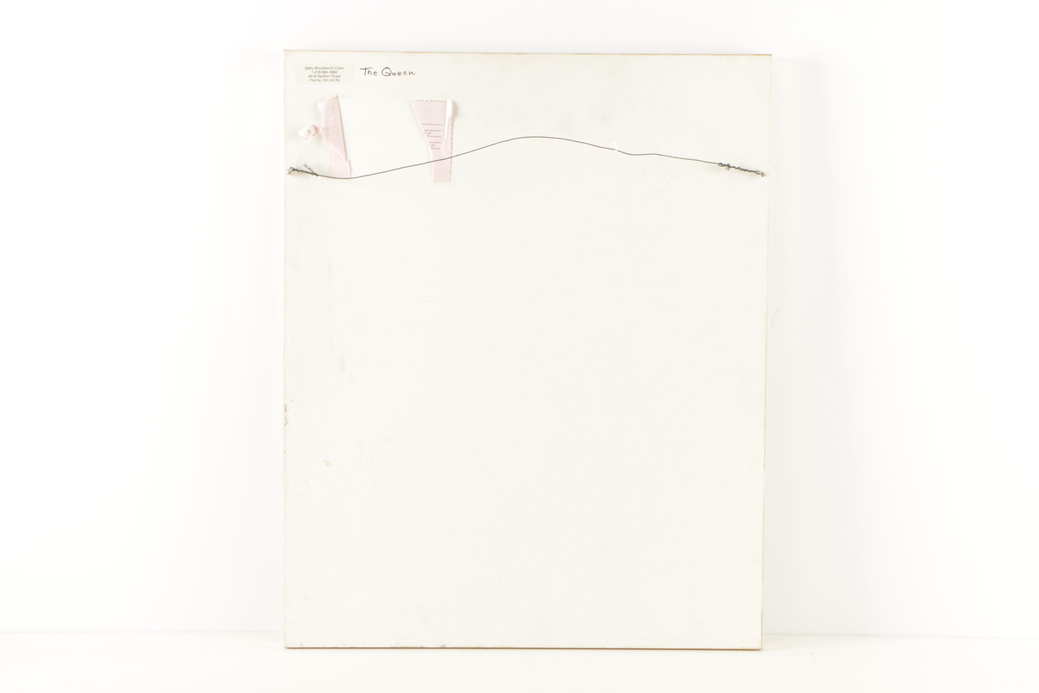 Betty Woodworth Clark Gouache on Paper "The Queen"