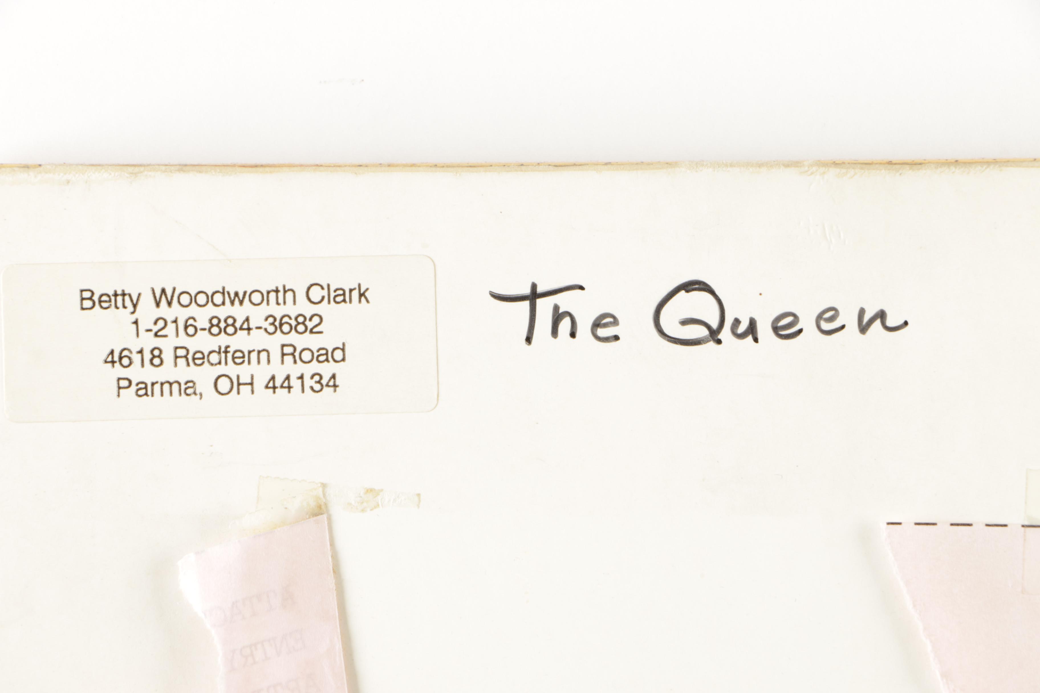 Betty Woodworth Clark Gouache on Paper "The Queen"