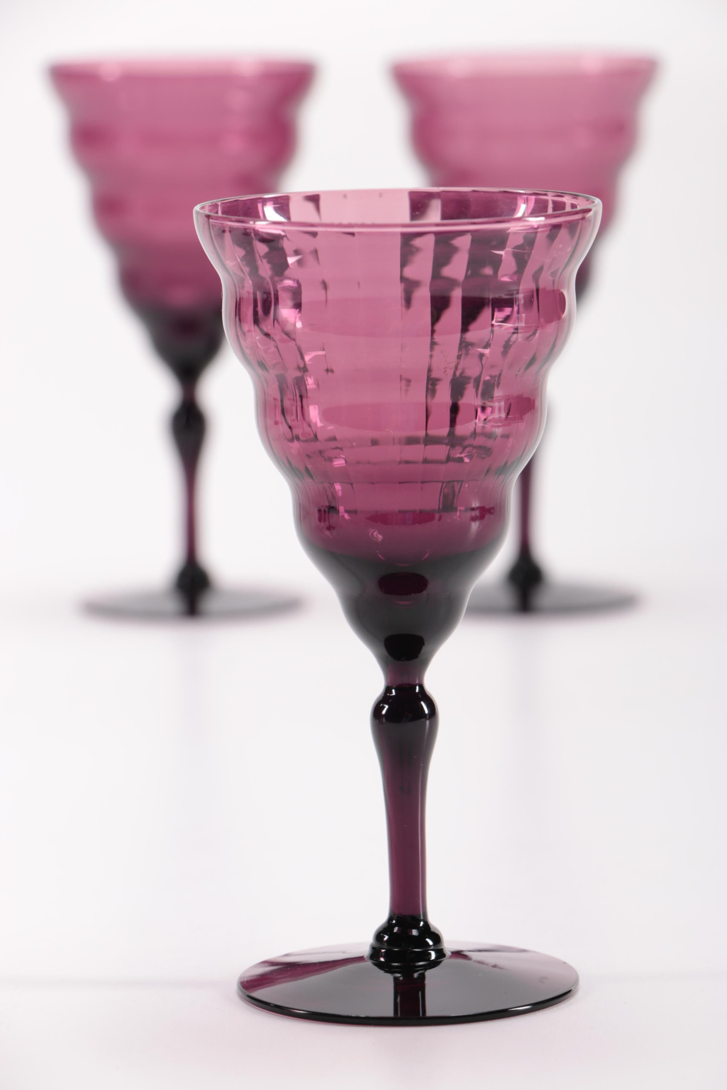 Amethyst Glass Stemware